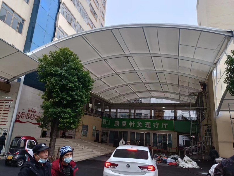 2026阜宁县推拉棚膜结构一体化厂家，厂区、园区停车棚工程承接-1
